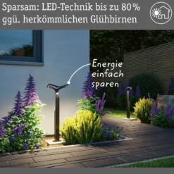 Bolardo luminoso con sensor inteligente Alara de Paulmann, RGBW antracita IP44