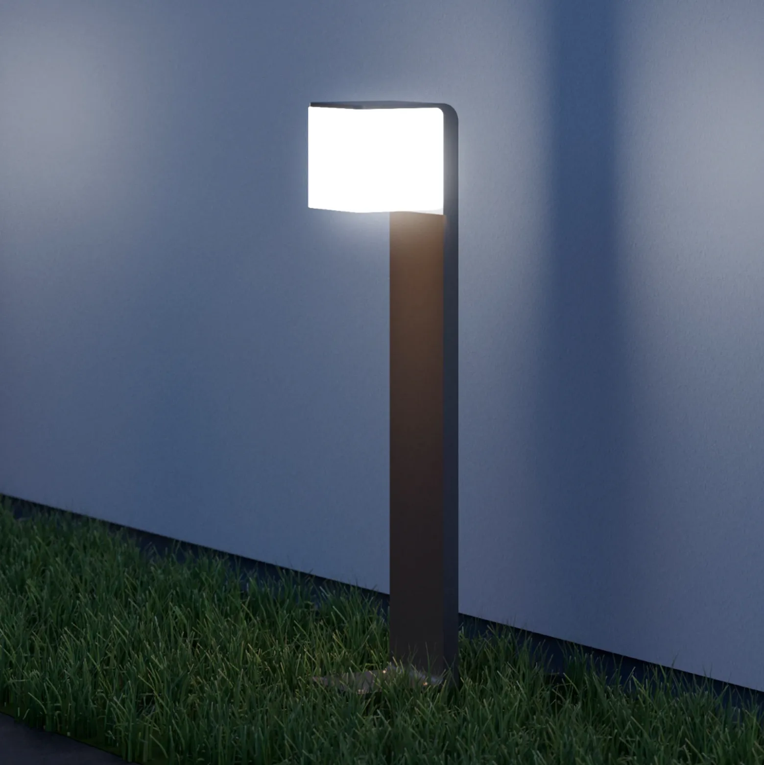 Bolardo luminoso con sensor STEINEL GL 80 SC, plateado