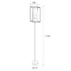 Bolardo luminoso Cubic³ 3371 latón/transparente