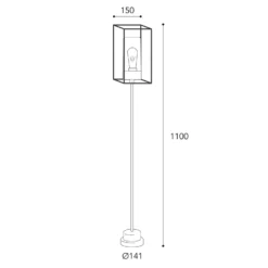 Bolardo luminoso Cubic³ 3371 latón/transparente