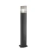Bolardo luminoso DARK, color antracita/gris ahumado, acero inoxidable, con
