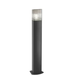 Bolardo luminoso DARK, color antracita/gris ahumado, acero inoxidable, con