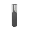 Bolardo luminoso de sensor GARONNE, antracita, altura 80 cm, metal IP44