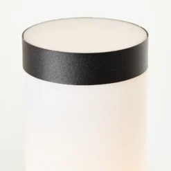 Bolardo luminoso Dody, negro, metal, plástico, E27