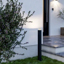 Bolardo luminoso EGLO CASTELNUOVO, negro, altura 80 cm, IP65, GU10
