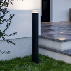 Bolardo luminoso EGLO CASTELNUOVO, negro, altura 80 cm, IP65, GU10