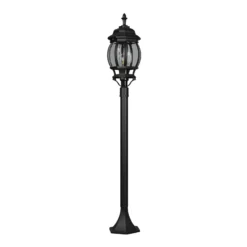 Bolardo luminoso Elvo, negro mate, altura 100 cm, aluminio