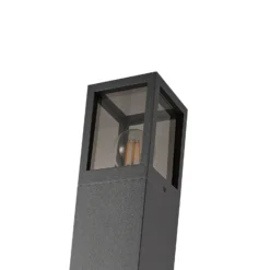 Bolardo luminoso Facado II, altura 65 cm, gris/ahumado, 11 x 11 cm IP65