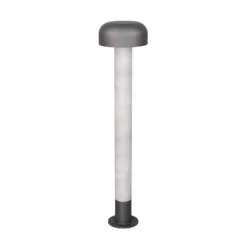 Bolardo luminoso Fraser, gris/aspecto hormigón, aluminio, IP54, altura 84,5 cm