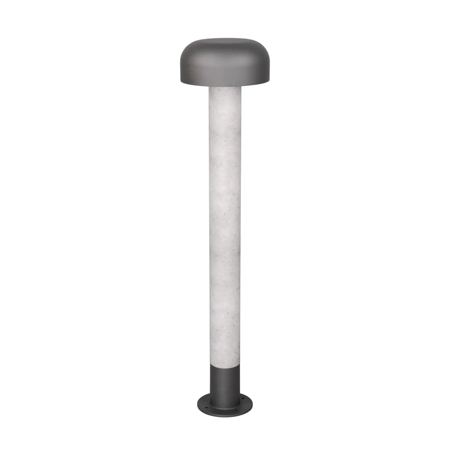Bolardo luminoso Fraser, gris/aspecto hormigón, aluminio, IP54, altura 84,5 cm
