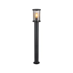 Bolardo luminoso Gracey, altura 100 cm, negro, acero inoxidable, IP54