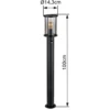Bolardo luminoso Gracey, negro, con sensor, 100 cm, IP54, E27