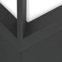 Bolardo luminoso Henry, negro, altura 60 cm, aluminio/acero inoxidable