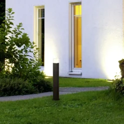 Bolardo luminoso HUDSON, antracita, altura 80 cm, metal, IP44