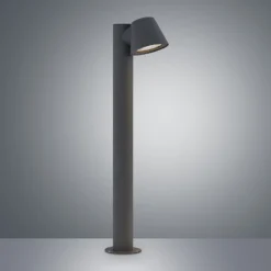 Bolardo luminoso Ileyna de Lindby, antracita, metal, 70 cm