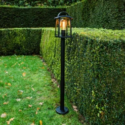 Bolardo luminoso KELSEY, negro, altura 104 cm, metal, IP44, E27