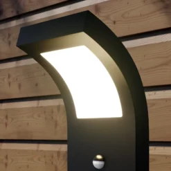 Bolardo luminoso LED Advik de Arcchio, 60 cm, antracita, sensor, IP54