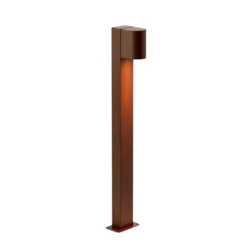 Bolardo luminoso LED Alor, marrón, IP65, altura 75 cm, atenuable