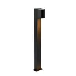 Bolardo luminoso LED Alor, negro, IP65, altura 75 cm, atenuable