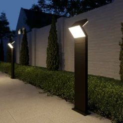 Bolardo luminoso LED Arcchio, antracita, metal, 100 cm