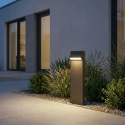Bolardo luminoso LED Arcchio Vonar, altura 50 cm, color antracita