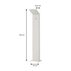 Bolardo luminoso LED Arcchio Yolena, sensor, 100 cm, blanco, IP54
