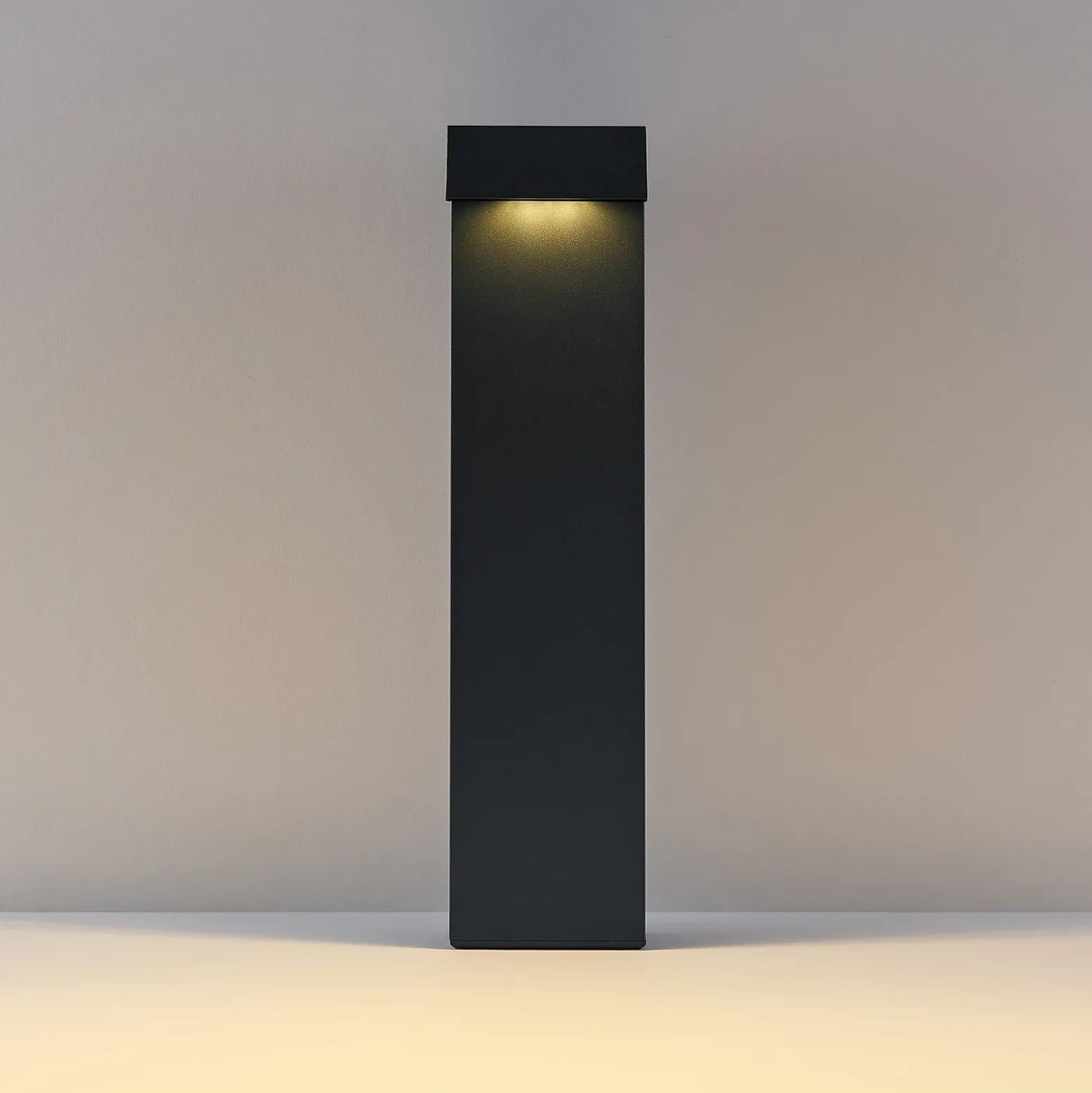 Bolardo luminoso LED ATO, altura 45 cm, encendido/apagado, color antracita,