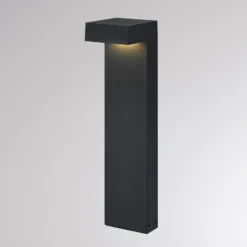 Bolardo luminoso LED ATO, altura 45 cm, encendido/apagado, color antracita,