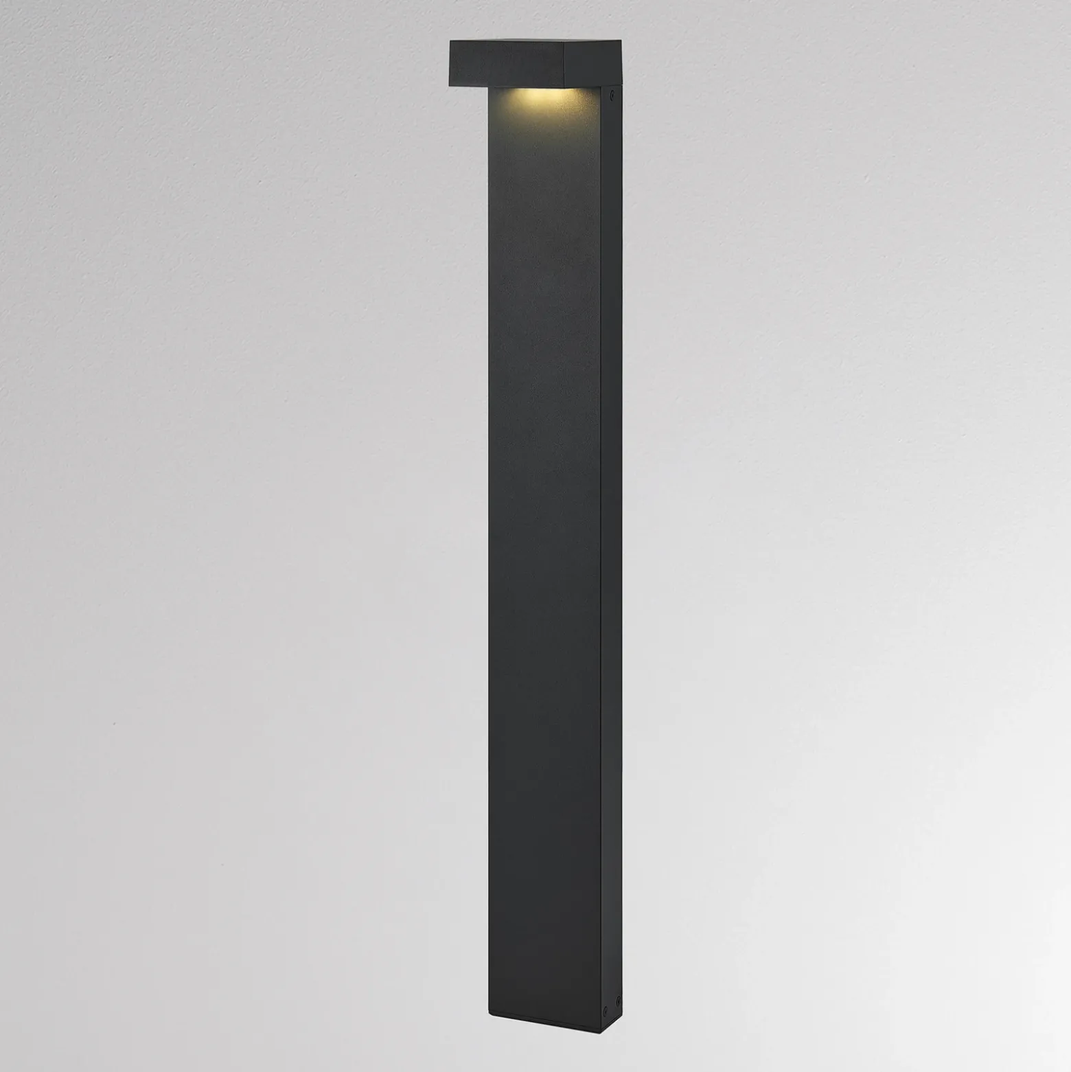 Bolardo luminoso LED ATO, altura 85 cm, DALI, color antracita, IP65, metal