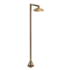 Bolardo luminoso LED Aura Disk, 100 cm x 19,5 cm, latón antiguo