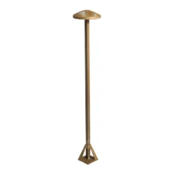 Bolardo luminoso LED Aura Disk, altura 80 cm, latón envejecido, IP65
