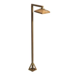 Bolardo luminoso LED Aura Edge, 80 x 19,5 cm, latón antiguo