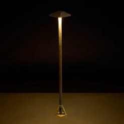 Bolardo luminoso LED Aura Edge, altura 80 cm, latón antiguo, IP65