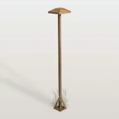 Bolardo luminoso LED Aura Edge, altura 80 cm, latón antiguo, IP65