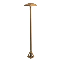Bolardo luminoso LED Aura Edge, altura 80 cm, latón antiguo, IP65