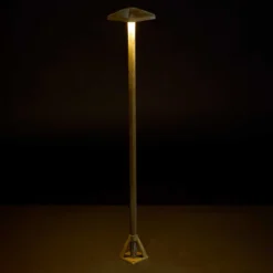 Bolardo luminoso LED Aura Frame, altura 80 cm, latón antiguo, IP65