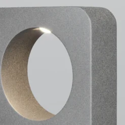 Bolardo luminoso LED BETONE, altura 49 cm, gris, imitación cemento, IP65