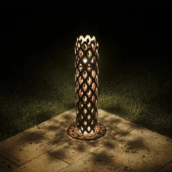Bolardo luminoso LED Charlotte, acero Corten, altura 63 cm, IP65