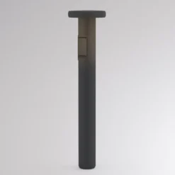 Bolardo luminoso LED CIRC, encendido/apagado, toma de corriente antracita, 82