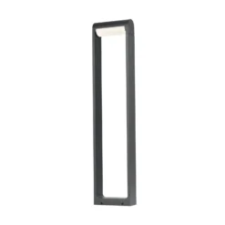 Bolardo luminoso LED CMD 9051, altura 80 cm, antracita, IP65, metal