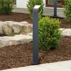 Bolardo luminoso LED con sensor PEARL, altura 50 cm, metal antracita, IP54
