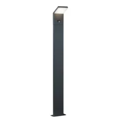 Bolardo luminoso LED con sensor PEARL Altura 100 cm Antracita Metal IP54