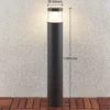 Bolardo luminoso LED Darja de Lucande, antracita, metal, 100 cm, IP54