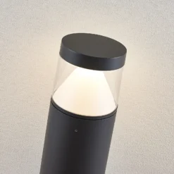 Bolardo luminoso LED Darja de Lucande, antracita, metal, 100 cm, IP54