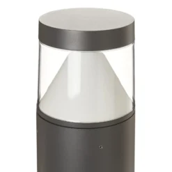 Bolardo luminoso LED Darja de Lucande, antracita, metal, 100 cm, IP54