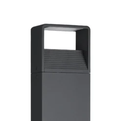 Bolardo luminoso LED Doninni 1 antracita alto 80cm