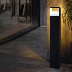 Bolardo luminoso LED Doninni 1 antracita alto 80cm
