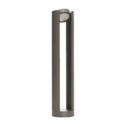 Bolardo luminoso LED Dylen de Lucande, gris, metal, 80 cm, IP65