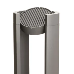 Bolardo luminoso LED Dylen de Lucande, gris, metal, 80 cm, IP65