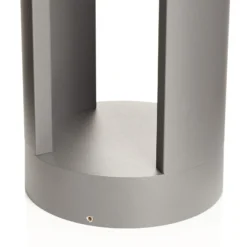 Bolardo luminoso LED Dylen de Lucande, gris, metal, 80 cm, IP65